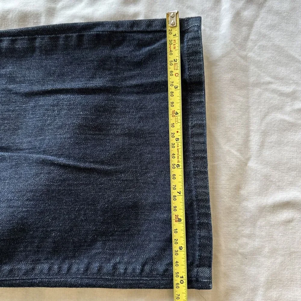 L.L. Bean Women's 14 Jeans Straight Fit Dark Wash Denim Flap‎ Pockets